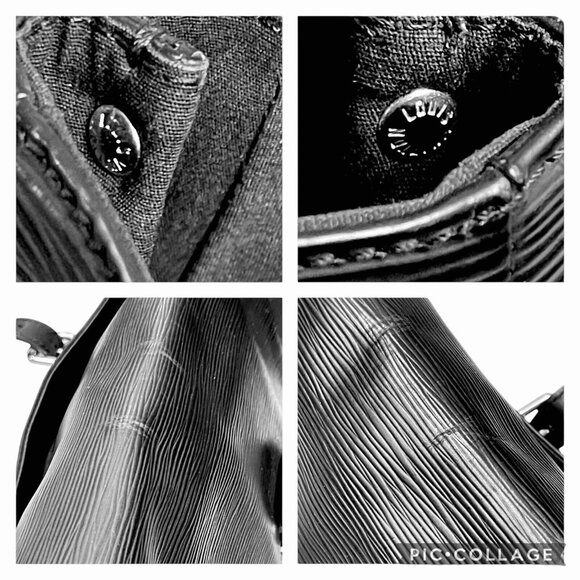 LOUIS VUITTON Segur MM Epi Segur MM Black Leather Shoulder Bag Satchel Silver LV - Picture 8 of 16